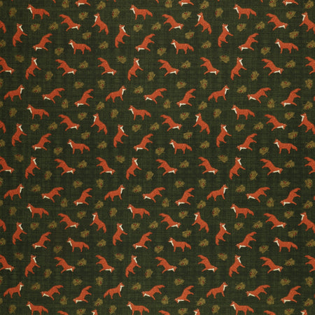 A Walk in the Forest Fabric Collection - Fox Field Green