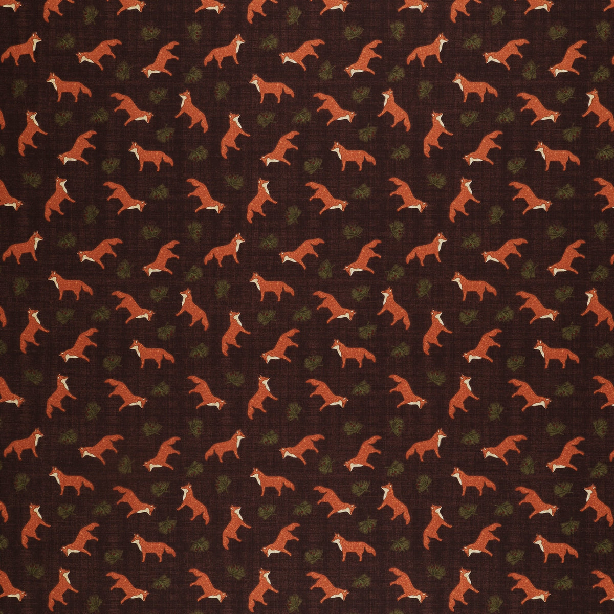 A Walk in the Forest Fabric Collection - Fox Field Chocolate