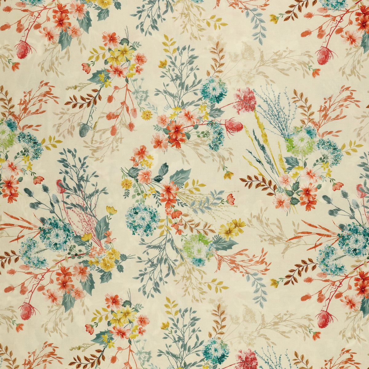 Montgomery-Mountain Charm Fabric Collection - Montgomery Floral White/Multi