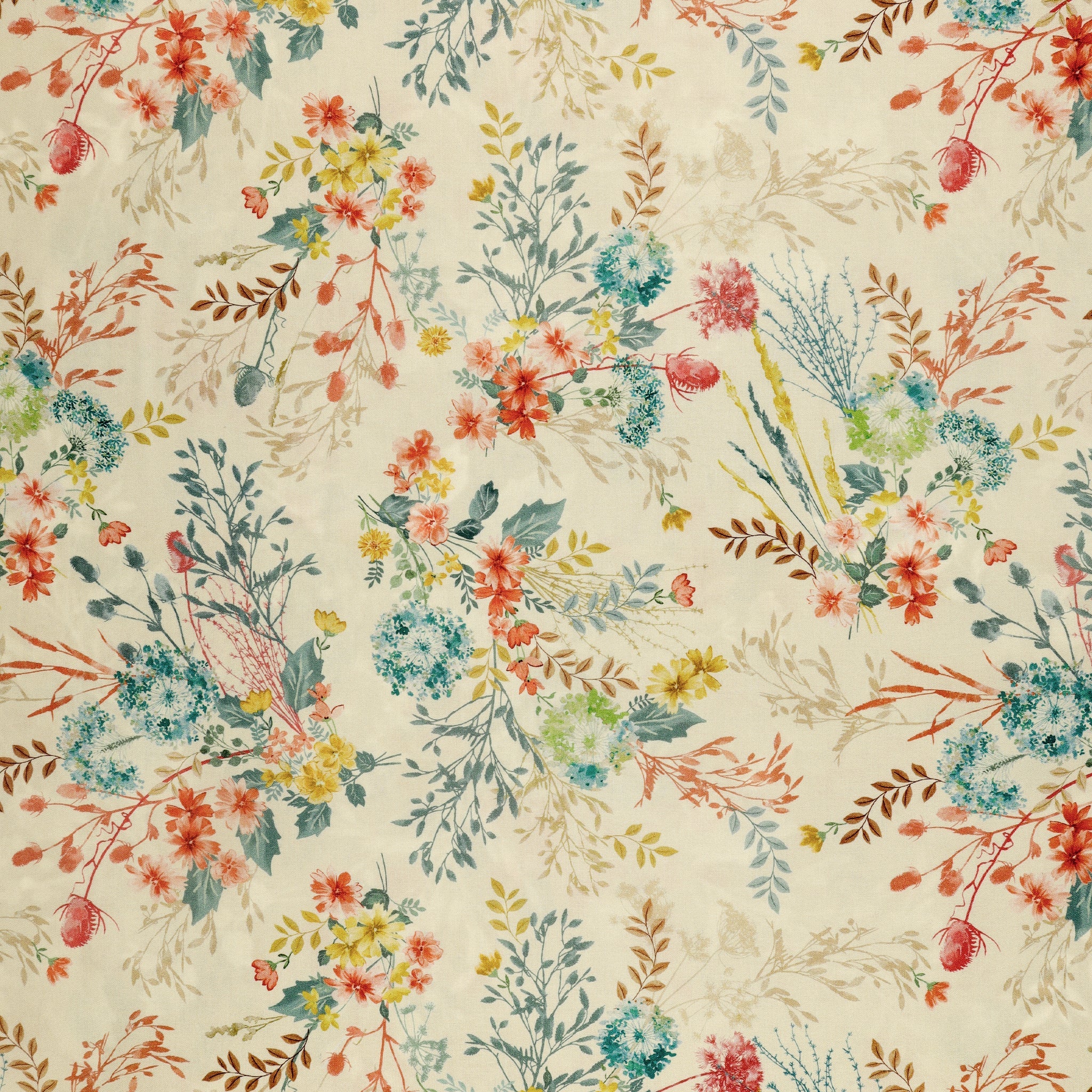 Montgomery-Mountain Charm Fabric Collection - Montgomery Floral White/Multi