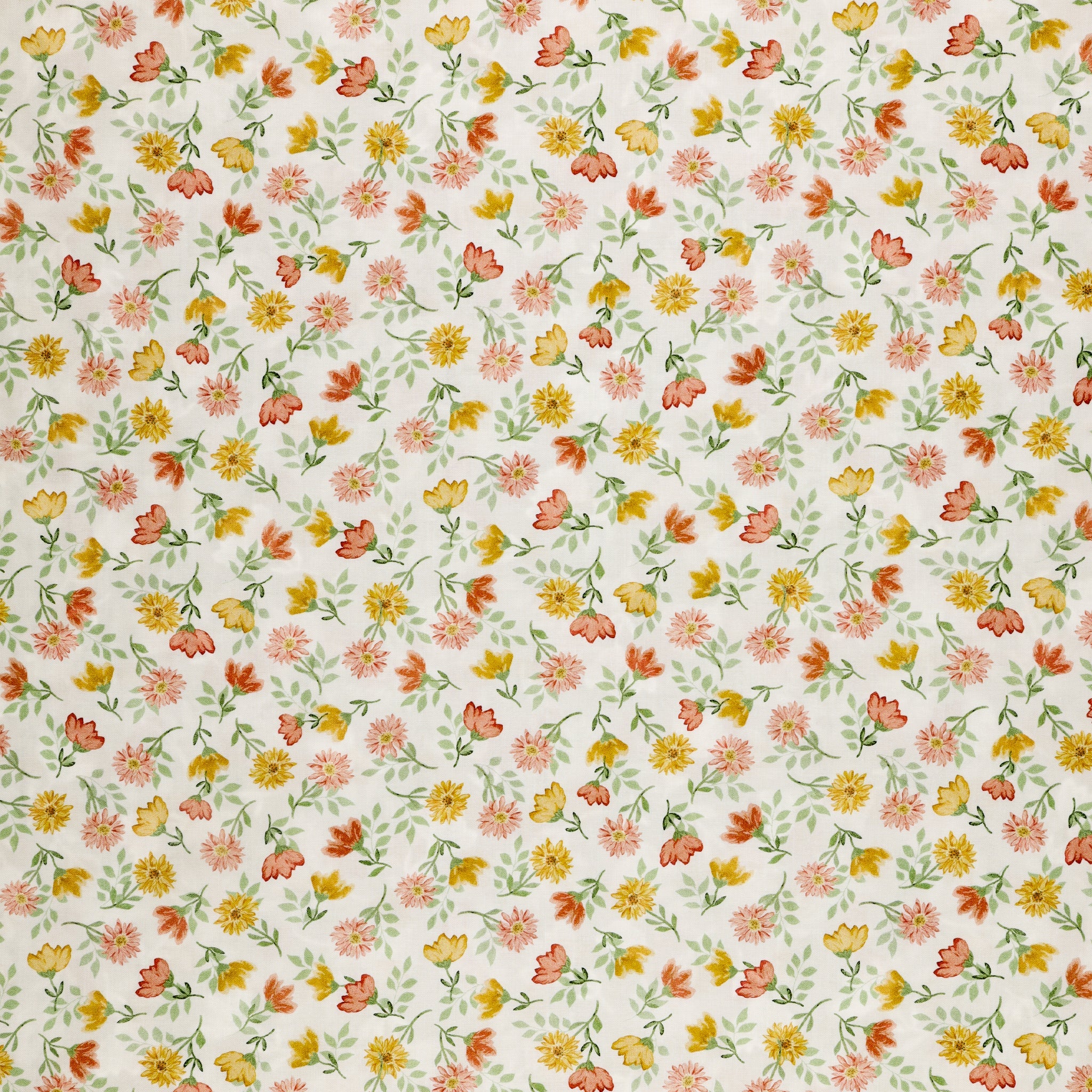 Montgomery-Mountain Charm Fabric Collection - Mountain Flower Toss Coraline/White