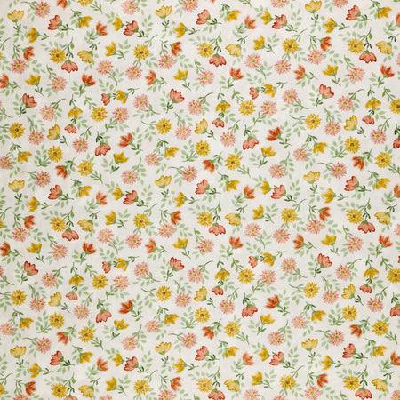 Montgomery-Mountain Charm Fabric Collection - Mountain Flower Toss Coraline/White