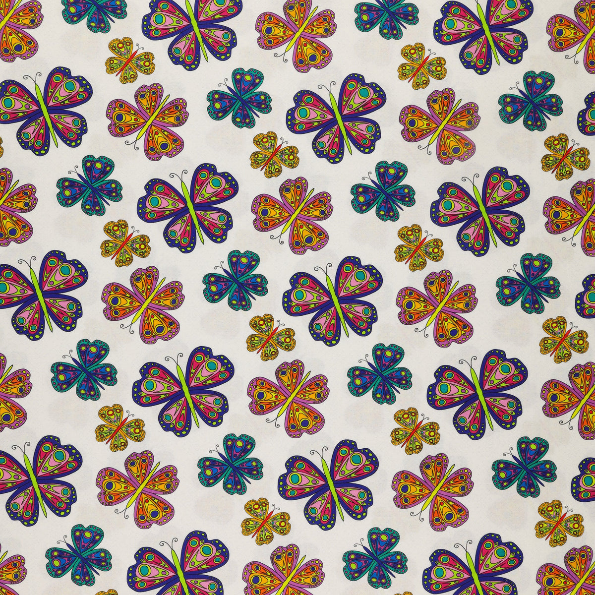Kaleidoscope Fabric Collection - Flight White/Multi