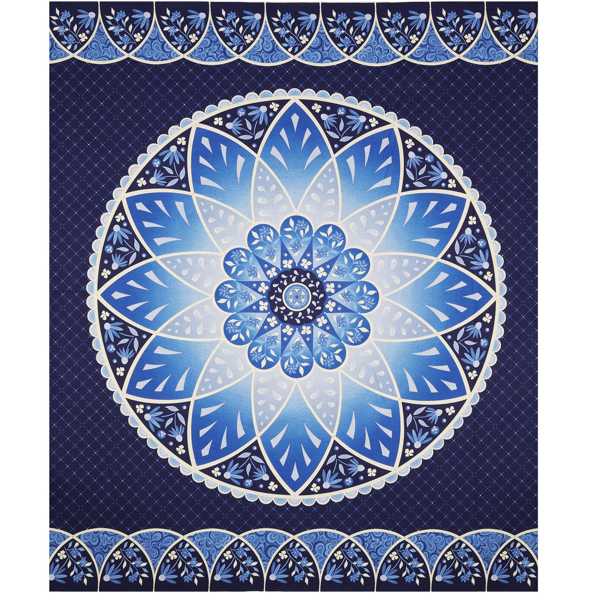 Moonlight Serenade Fabric Collection - Blossom Panel Moonlight