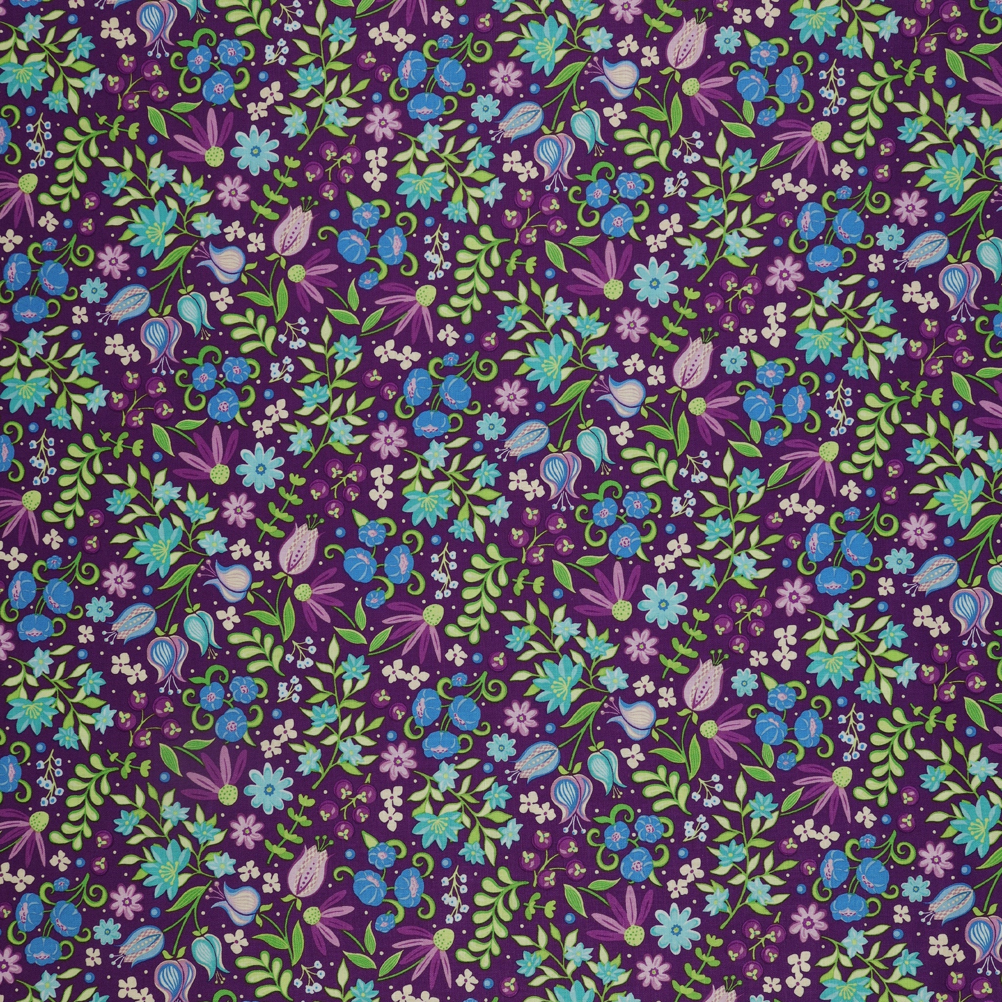Twilight Serenade Fabric Collection - Cutting Garden Plum