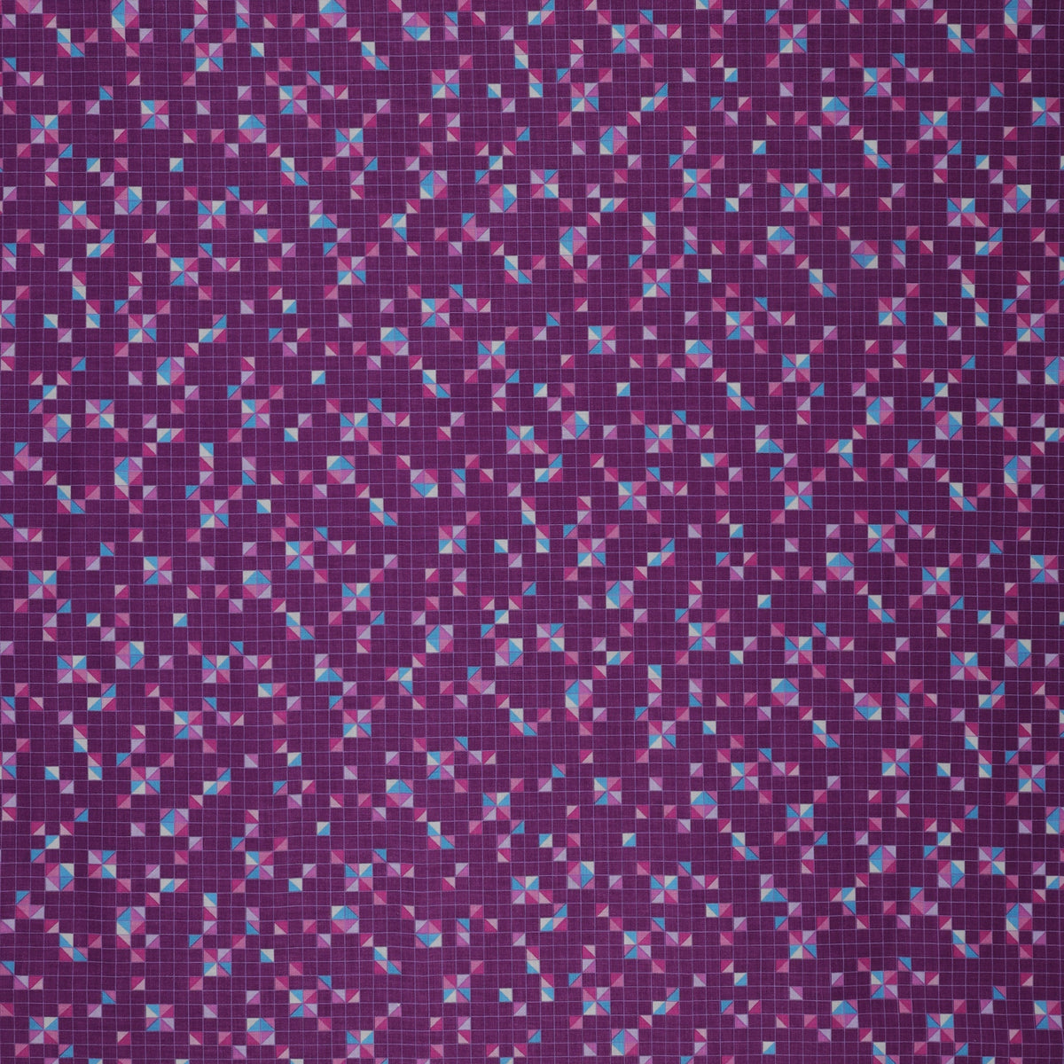 Twilight Serenade Fabric Collection - Modern Triangles Plum