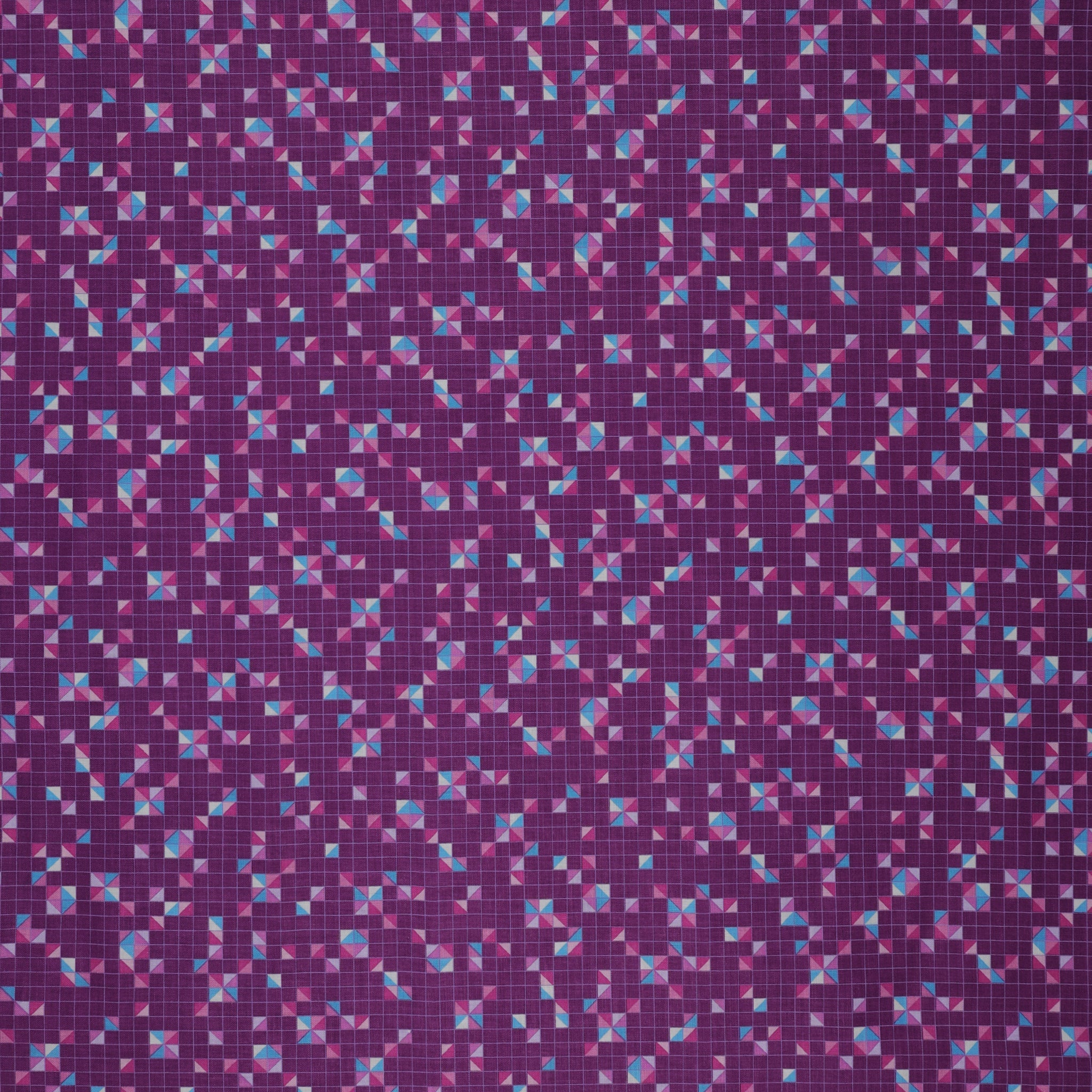 Twilight Serenade Fabric Collection - Modern Triangles Plum