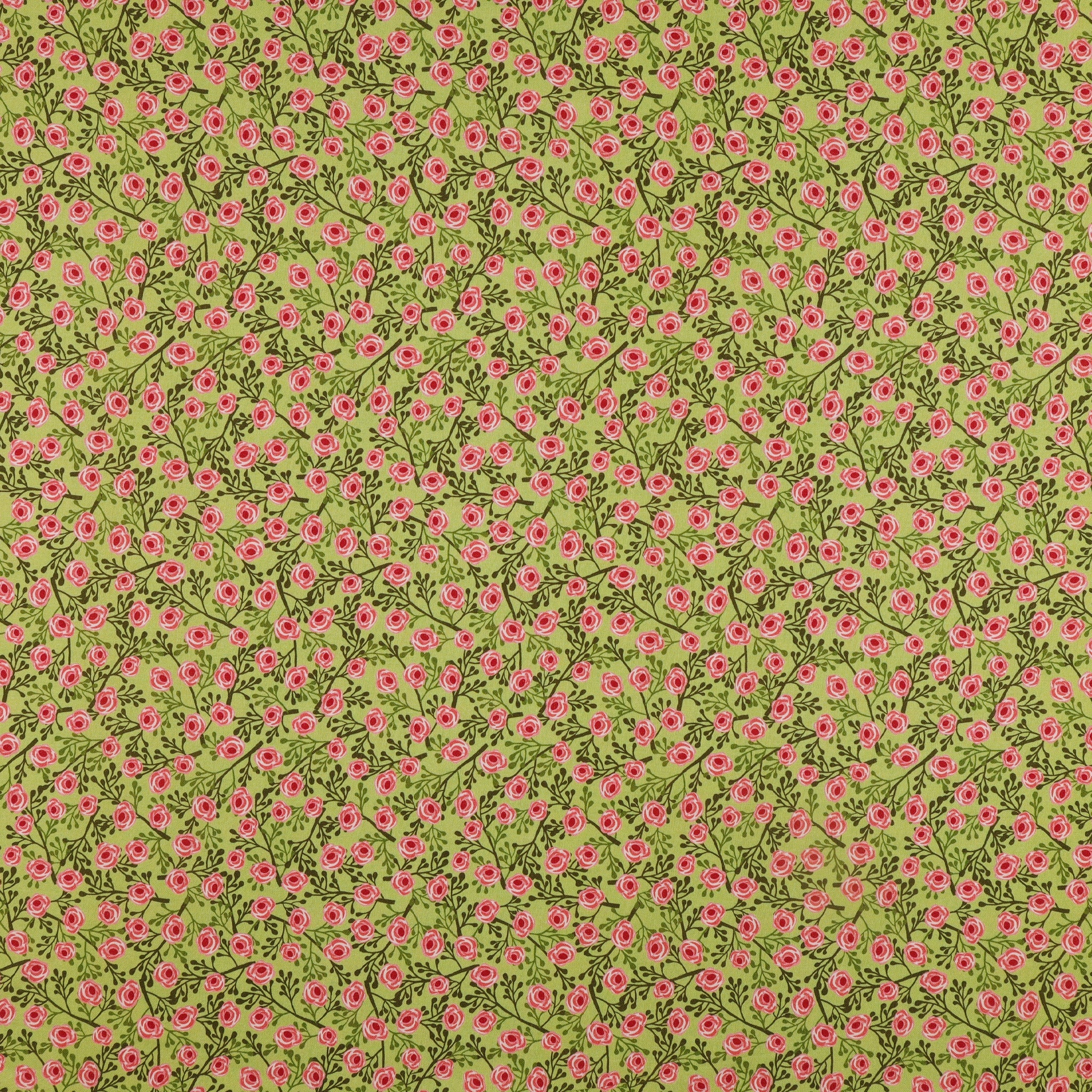 So Charming Fabric Collection - Wildflowers Moss