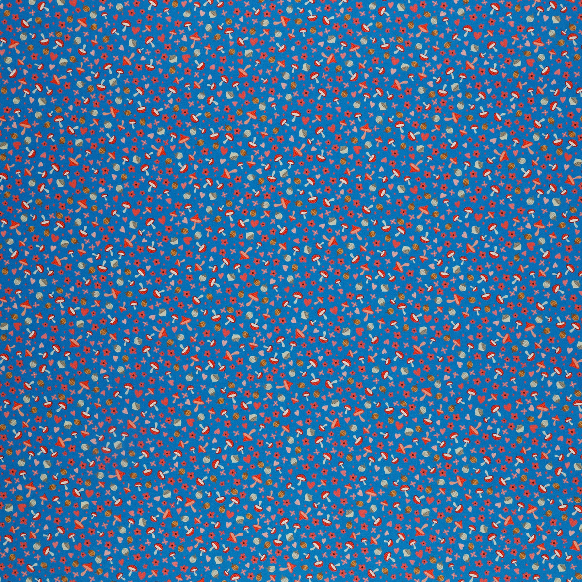 So Charming Fabric Collection - Mushroom Love Cobalt