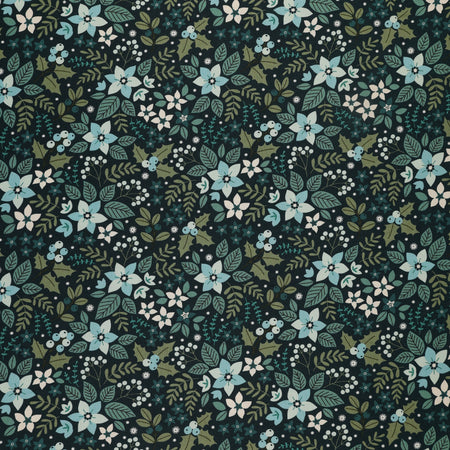 Holly & Hearth Fabric Collection - Yule Teal