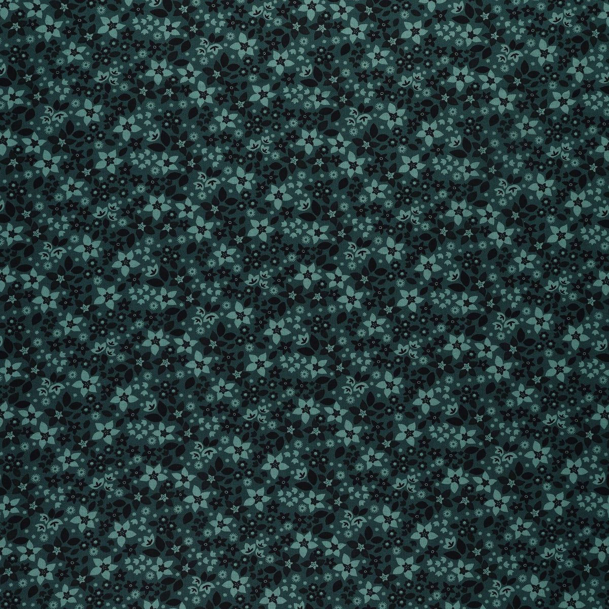 Holly & Hearth Fabric Collection - Star Flowers Teal
