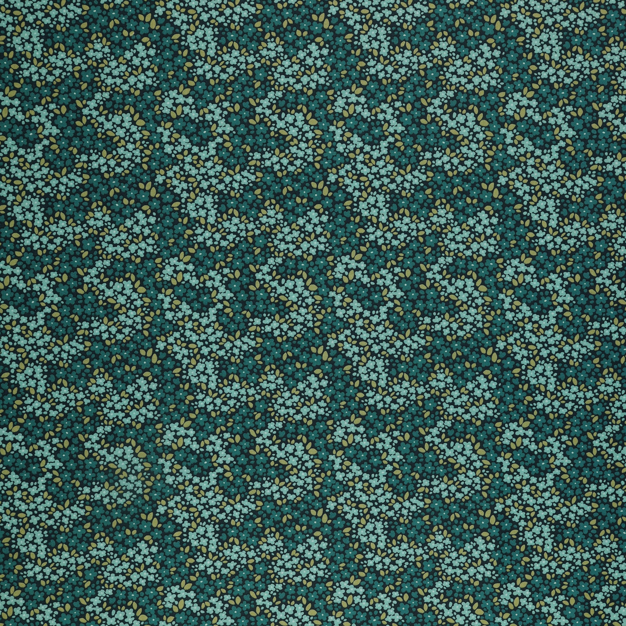 Holly & Hearth Fabric Collection - Winter Jasmine Teal