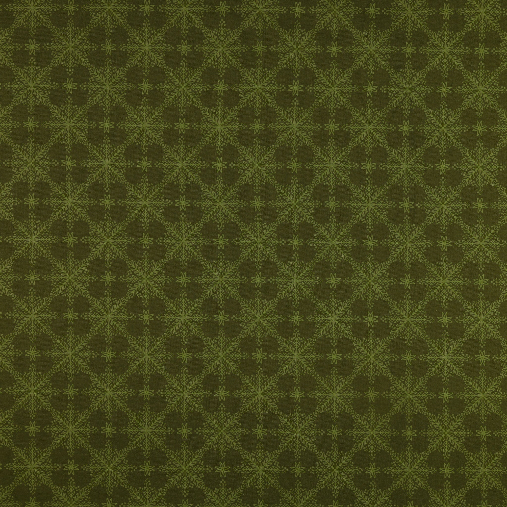 Holly & Hearth Fabric Collection - Frosted Windowpanes Evergreen