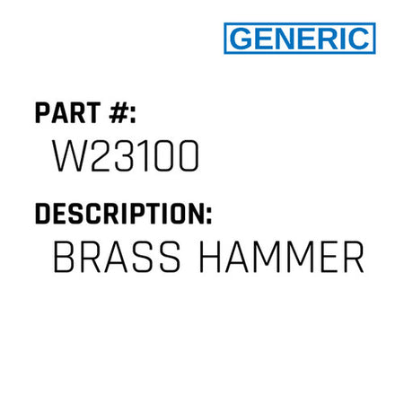 Brass Hammer - Generic #W23100