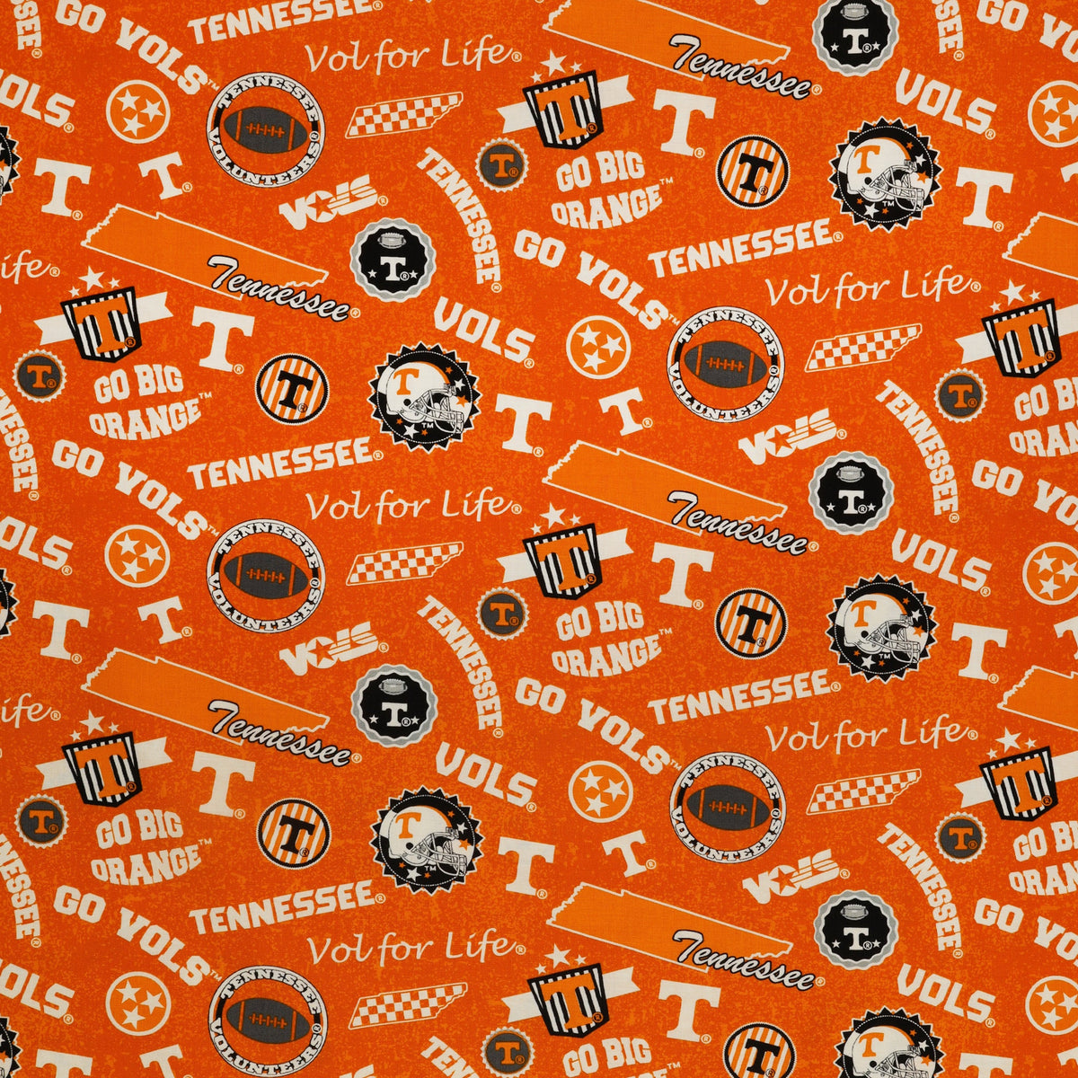 Tennessee Vols Home State Fabric