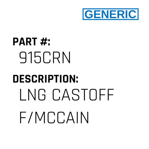 Lng Castoff F/Mccain - Generic #915CRN