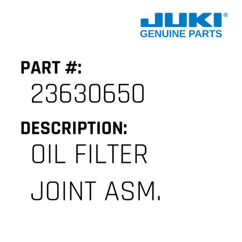 Oil Filter Joint Asm. - Juki #23630650