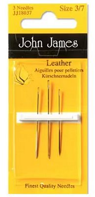 John James JJ Leather Needles 3 Asstd Blister 12/bx