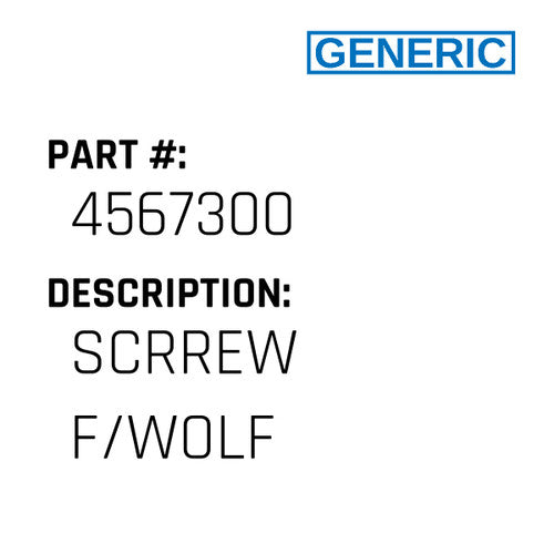 Scrrew F/Wolf - Generic #4567300
