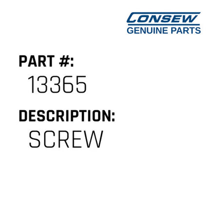 Screw - Consew #13365