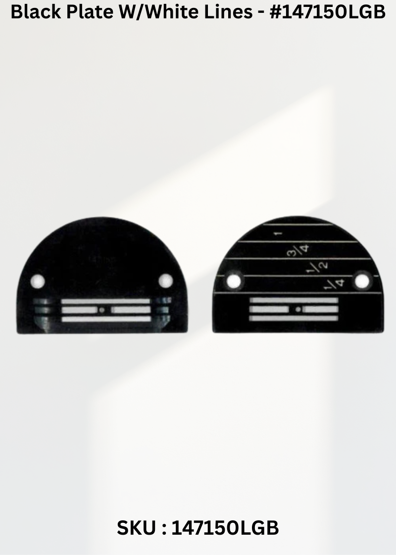 Black Plate W/White Lines - Generic #147150LGB