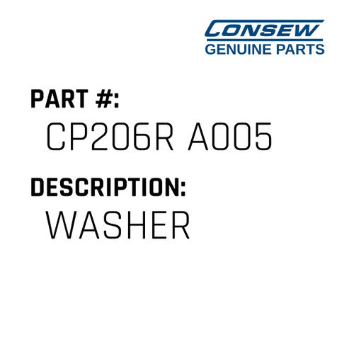Washer - Consew #CP206R A005
