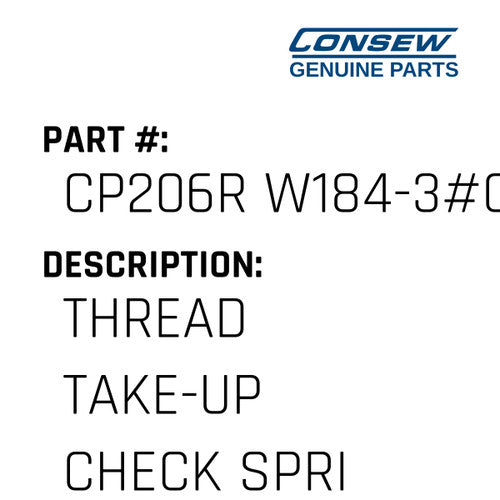 Thread Take-Up Check Spring - Consew #CP206R W184-3#C1