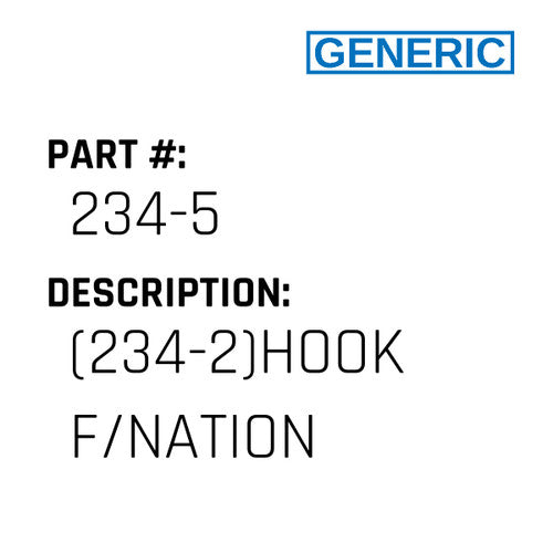(234-2)Hook F/Nation - Generic #234-5