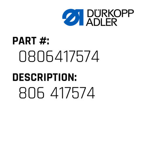 806 417574 - Dürkopp Adler #0806 417574