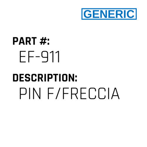 Pin F/Freccia - Generic #EF-911