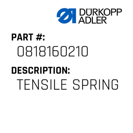 Tensile Spring - Dürkopp Adler #0818 160210