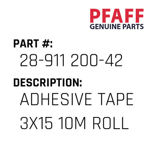 Adhesive Tape 3X15 10M Roll - Pfaff #28-911 200-42