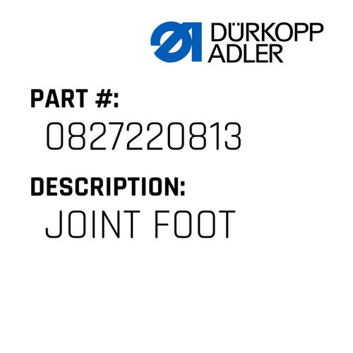 Joint Foot - Dürkopp Adler #0827 220813