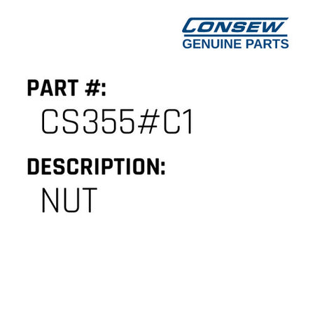 Nut - Consew #CS355#C1