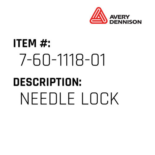Needle Lock - Avery-Dennison #7-60-1118-01