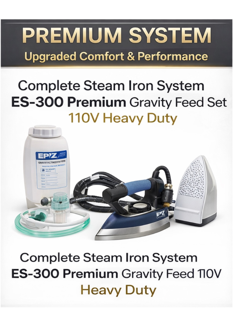 EPZ Steam Iron ES-300 Industrial Steam Iron 110V 50/60Hz Heavy Duty