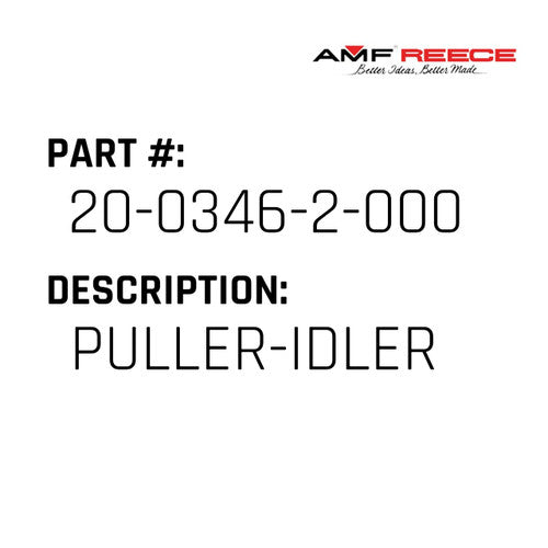 Puller Idler - Reece #20-0346-2-000