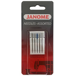 Janome Needle, Assorted 200135001 — Size: 2-11", 2-14", 1- Blue- Tip