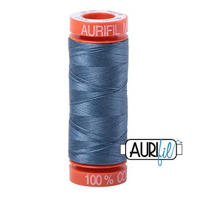 Aurifil Cotton Mako 50wt 200m 10ct Blue Gray