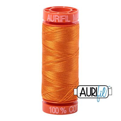 Aurifil Cotton Mako 50wt 200m 10ct Bright Orange
