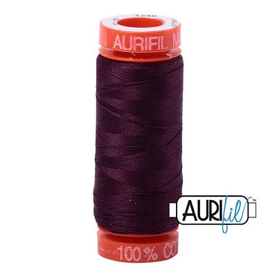 Aurifil Cotton Mako 50wt 200m 10ct Very Dark Eggplant