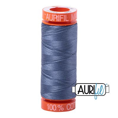 Aurifil Cotton Mako 50wt 200m 10ct Gray Blue