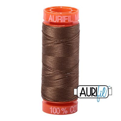 Aurifil Cotton Mako 50wt 200m 10ct Dark Sandstone