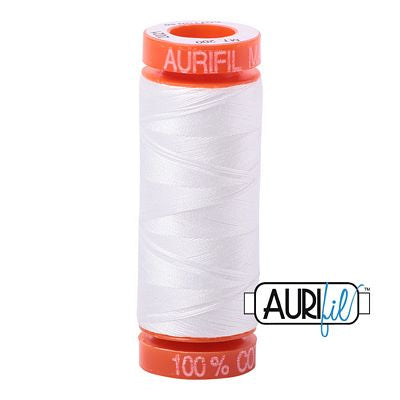 Aurifil Cotton Mako 50wt 200m 10ct Natural White