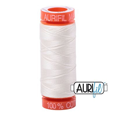Aurifil Cotton Mako 50wt 200m 10ct Chalk