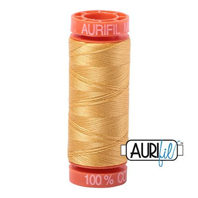 Aurifil Cotton Mako 50wt 200m 10ct Spun Gold