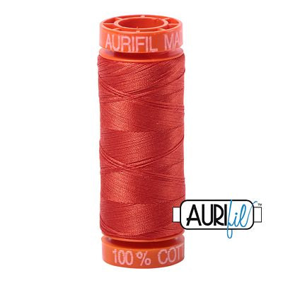 Aurifil Cotton Mako 50wt 200m 10ct Red Orange