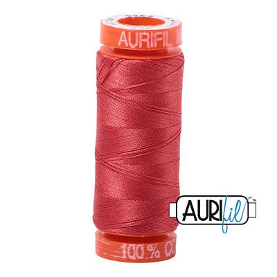 Aurifil Cotton Mako 50wt 200m 10ct Dark Red Orange