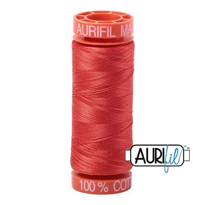 Aurifil Cotton Mako 50wt 200m 10ct Light Red Orange