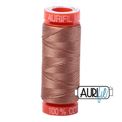 Aurifil Cotton Mako 50wt 200m 10ct Cafe AU Lait